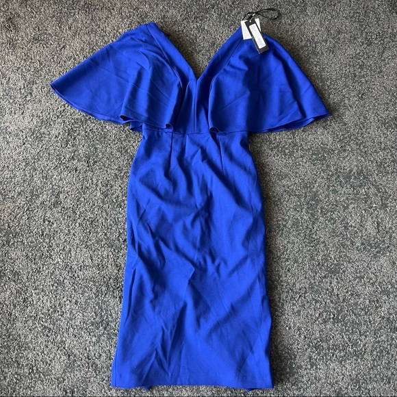 Betsy & Adam Flutter Sleeve dress - Picture 2 of 5